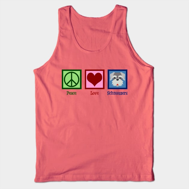 Peace Love Schnauzers Tank Top by epiclovedesigns